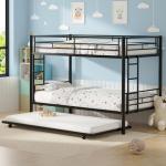 Twin Over Twin Metal Bunk Bed with Trundle