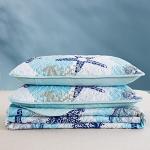 Dinjoy Coastal Twin Quilt Set – Beach Theme