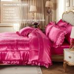 Hot Pink King Satin Bed in a Bag Set