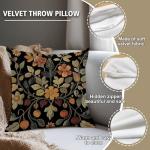 Vintage Floral Velvet Throw Pillow Covers - 18x18