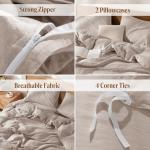 Linen King Duvet Cover Set with Pillowcases