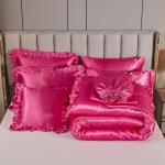 Hot Pink King Satin Bed in a Bag Set