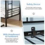 Twin Over Twin Metal Bunk Bed with Trundle