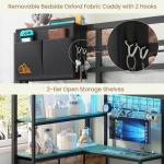 Black Twin XL Bunk Bed with Desk and Storage