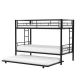 Twin Over Twin Metal Bunk Bed with Trundle