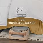 Linen Market Bed Skirt - Ultra Soft Microfiber - Easy Fit with 14 Inch Tailored Drop - Hotel Quality, Shrinkage & Fade Resistant - Bed Cover - Queen Bed Set - Bedroom Décor - (Queen, Gold)