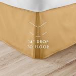 Linen Market Bed Skirt - Ultra Soft Microfiber - Easy Fit with 14 Inch Tailored Drop - Hotel Quality, Shrinkage & Fade Resistant - Bed Cover - Queen Bed Set - Bedroom Décor - (Queen, Gold)