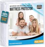 Utopia Bedding Waterproof Mattress Protector Full Size, Premium Terry Mattress Cover 200 GSM, Breathable, Fitted Style with Stretchable Pockets (White)
