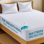 Utopia Bedding Dual Sided Mattress Protector with Waterproof Terry Top and Side Panels Queen Size, Soft and Breathable Mattress Cover, Fitted Style with Stretchable Elastic Pockets