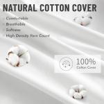 MIULEE 18x18 Pillow Inserts,Set of 4 100% Virgin Microfiber with Cotton Cover Throw Pillows for Couch Sofa and Bed