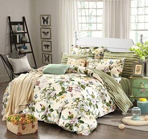 FADFAY Floral Cotton Duvet Cover Set with Pillowcases