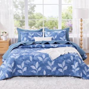 Floral Quilt Set - Reversible Lightweight Bedspread, King