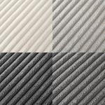 Set of 4 Neutral Grey Corduroy Throw Pillow Covers