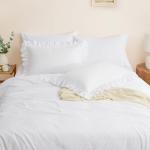White Ruffle Pillowcases Set of 2 - Standard Size