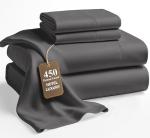 Queen Size Cotton Bed Sheets Set – 450 Thread Count