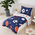 URBONUR Soft Sports Toddler Bedding Set - 4 Pieces