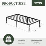 Twin Metal Platform Bed Frame with Storage