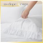White Ruffle Pillowcases Set of 2 - Standard Size