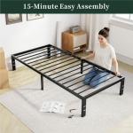 Twin Metal Platform Bed Frame with Storage