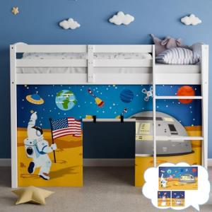 Astronaut Bunk Bed Curtains for Kids - 3PC Set