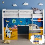 Astronaut Bunk Bed Curtains for Kids - 3PC Set