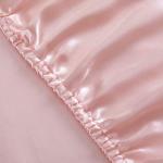 Blush Pink Satin Twin Bed Set with Pillows