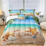 Tropical Beach Theme California King Bedding Set