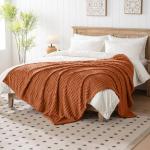 Rust Fleece Throw Blanket - Soft and Cozy