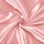 Blush Pink Satin Twin Bed Set with Pillows