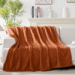 Rust Fleece Throw Blanket - Soft and Cozy
