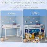 Astronaut Bunk Bed Curtains for Kids - 3PC Set