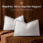 Goose Feather Down Pillows Queen Size Set of 2