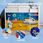 Astronaut Bunk Bed Curtains for Kids - 3PC Set