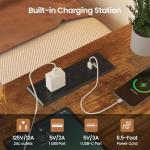 Twin Over Twin Metal Bunk Bed with Desk & Storage