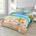 Tropical Beach Theme California King Bedding Set