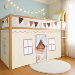 Bunk Bed Play Curtains with Tote Bags Set