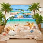 Tropical Beach Theme California King Bedding Set