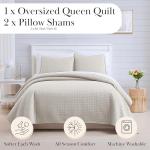 Full/Queen Microfiber Quilt Bedding Set with Shams
