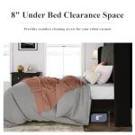 Stylish Black Queen Velvet Bed Frame with Headboard