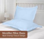 Royale Linens Pillow Shams 2 Pack Standard Size 20x26 Inch - 1800 Microfiber - Bed Pillow Shams, Wrinkle Resistant Super Soft and Cozy - Back Overlap Closure - Oxford Pillowcase (Standard, Lake Blue)