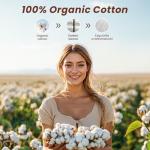 REDASW 100% Egyptian Cotton Sheets 1200 Thread Count King Size Bedding Sets 4 Pcs, Fitted Sheet Up to 16" Deep Breathable All Seasons (King, White)