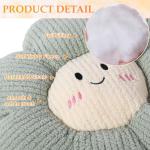 Novabright 2 Pcs Smile Flower Throw Pillows 15 Blue Flower Throw Pillows Decorative Daisy Floor Seating Cushion Aesthetic Cute Seat Cushion for Bed Sofa Couch Home Living Room Bedroom Chair