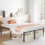 NEWBULIG Metal Bed Frame - Queen Size Metal Platform Bed Frame Mattress Foundation with Steel Slat Support, No Box Spring Needed, Storage Space Under Frame, Easy Assembly
