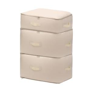 3 PCS Ultra Space Saving Self Compression Organizer, 2025 NEW Comforter Storage Bags, Heavy Duty Moving Bags, Washable Compression Bags for Storage Comforter Blanket, Clothes,Closet, Bedding