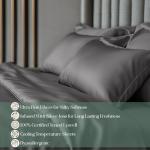 CASILVA Eucalyptus Sheets - Infused with Silver for Anti-Odor, Softer Than Silk Fibers, More Cooling Than Cotton - Perfect for Hot Sleepers & Sensitive Skin - 100% Tencel Lyocell - Queen Sheet Set