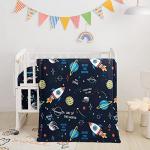 Datura Home Crib Bedding Set - 3pcs Nursery Crib Bedding with Comforter, Sheet & Skirt, Watercolor Butterfly Printed for Baby Boys and Girls