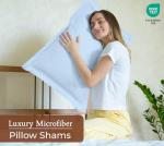 Royale Linens Pillow Shams 2 Pack Standard Size 20x26 Inch - 1800 Microfiber - Bed Pillow Shams, Wrinkle Resistant Super Soft and Cozy - Back Overlap Closure - Oxford Pillowcase (Standard, Lake Blue)