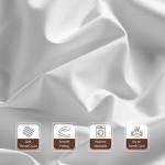 REDASW 100% Egyptian Cotton Sheets 1200 Thread Count King Size Bedding Sets 4 Pcs, Fitted Sheet Up to 16" Deep Breathable All Seasons (King, White)