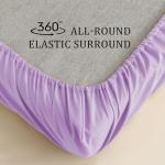 NookZuzu 3 Piece Toddler Sheet Set,Purple Basics Bed Sheet Set for Toddler,Microfiber 3-Piece Sheet Set Soft Breathable Crib Bedding Set for Kids,Includes Flat Sheet, Fitted Sheet, Pillowcase