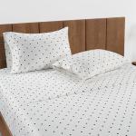 Lane Linen 100% Cotton King Size Pillowcases, 2 Pack, Fits King Size Pillows, 450 Thread Count Sateen, Soft & Breathable, Polka Dot - Black